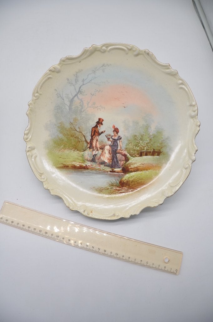 Mooi bord met romatische scene, Ophalen of Verzenden