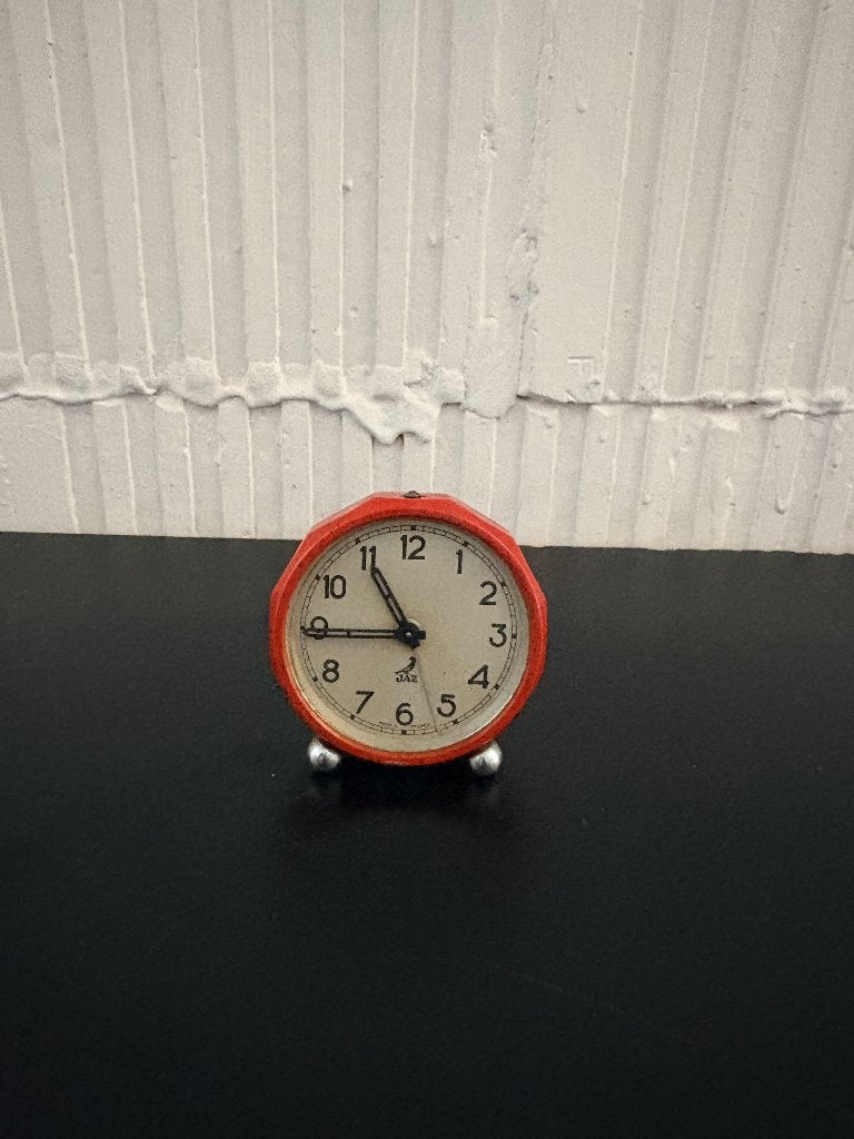 Mini réveil vintage JAZ rouge - Réveil 70s, Envoi, Comme neuf