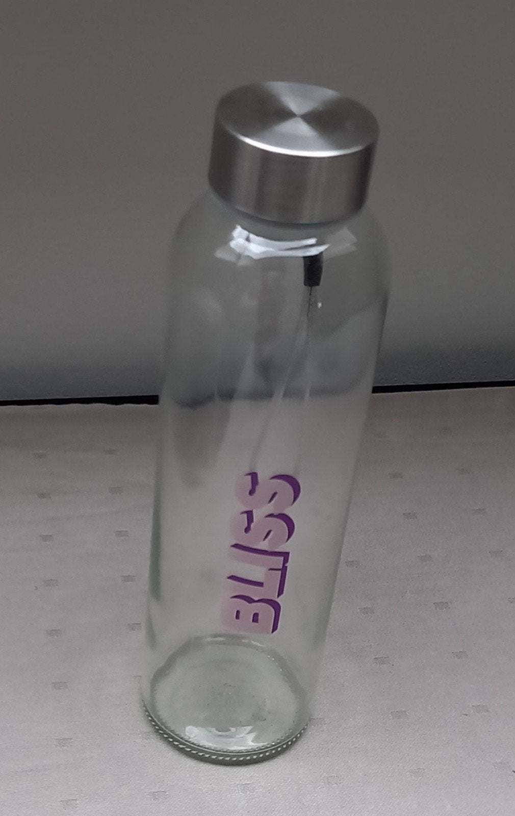 Glazen drinkfles., Ophalen, Gebruikt