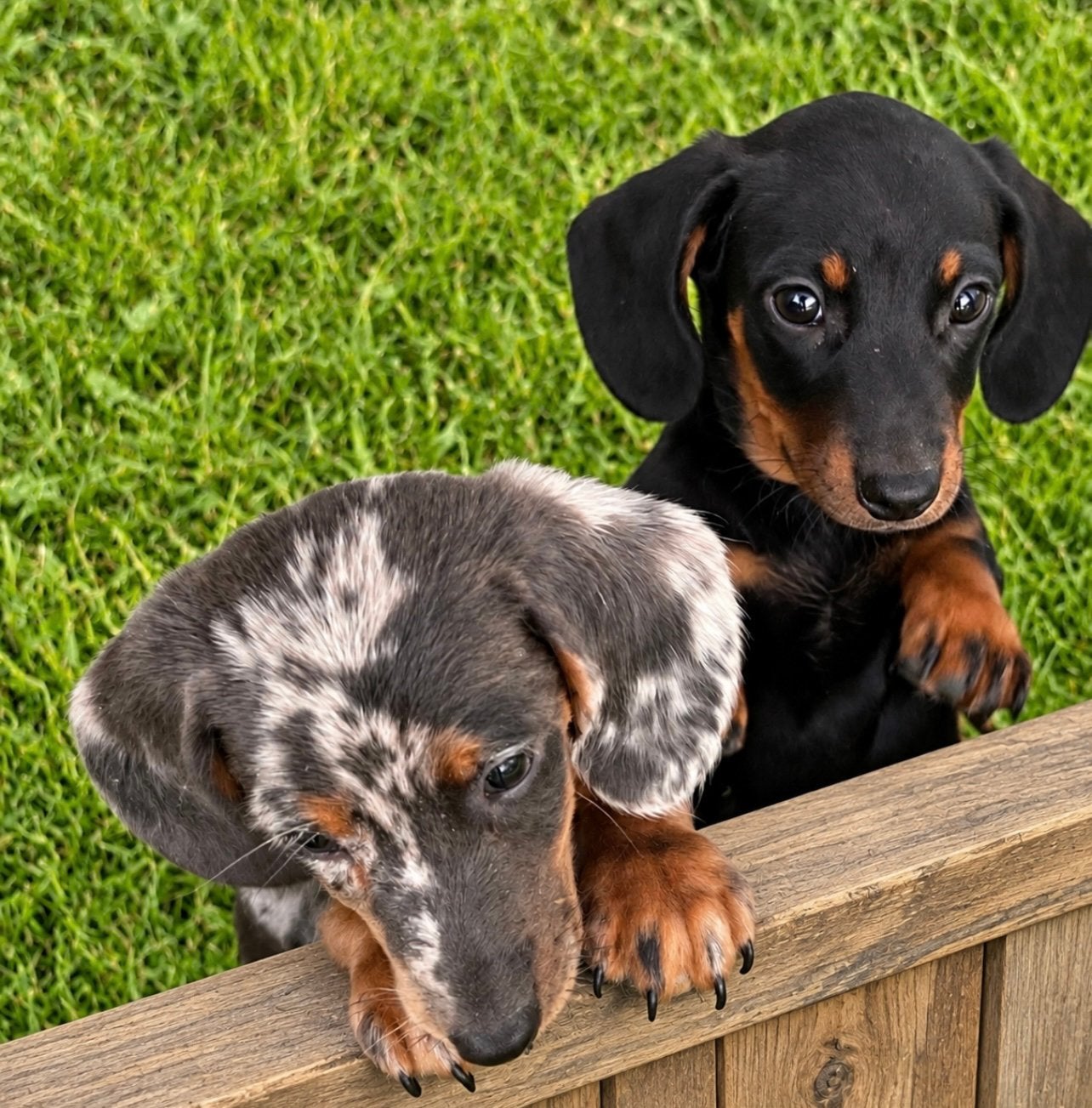 teckel pups,teefjes,dwerg,,blue merle,black-tan, Dieren en Toebehoren, België, 8 tot 15 weken, Korthaar, Teef