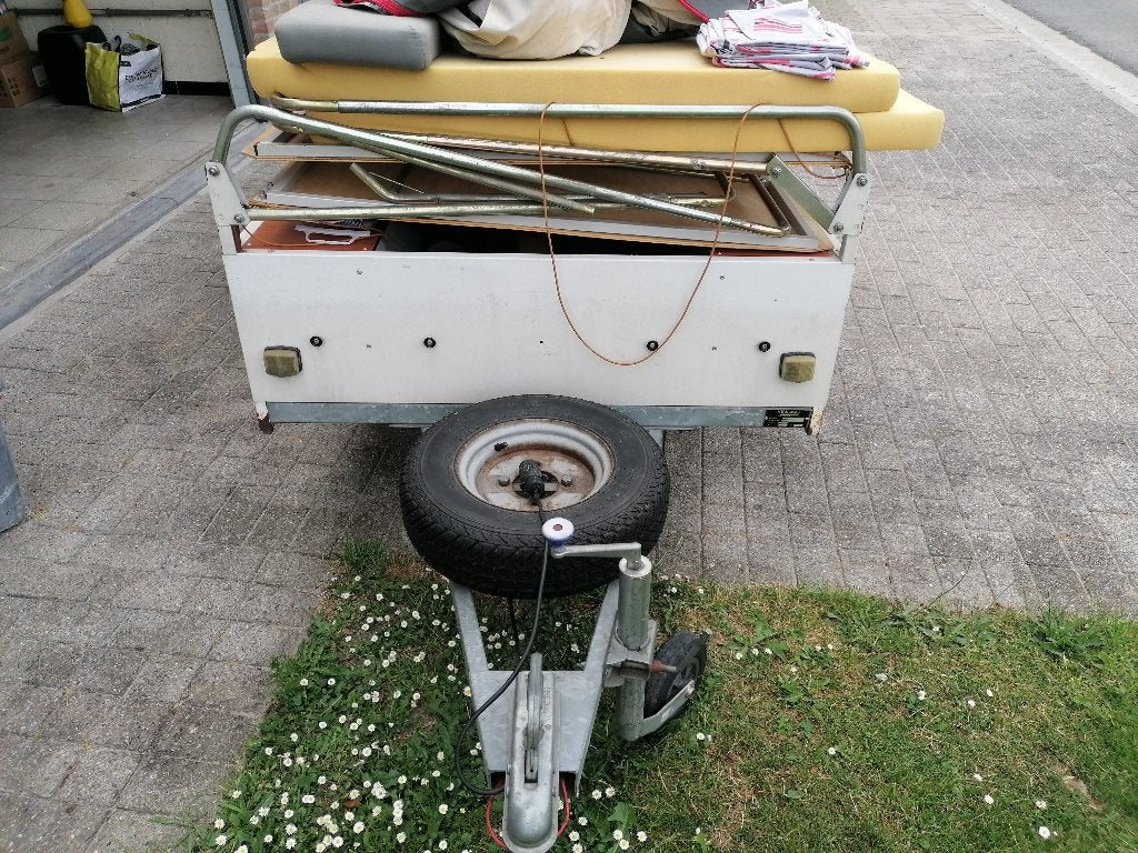 Tente à remorque, Caravanes & Camping, Caravanes pliantes, Présent, Gris, Enlèvement, Jusqu'à 4