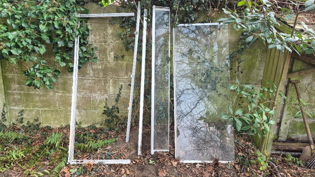Porte vitree pour douche avec montants, Bricolage & Construction, Enlèvement, Utilisé, Autres types, Verre de sécurité