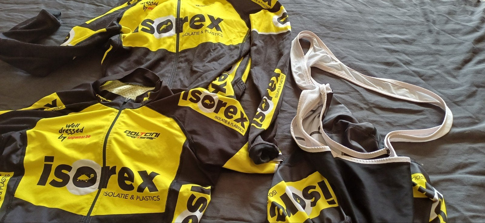 fietskledij zwart / geel Isorex, Ophalen, Zo goed als nieuw, Kleding