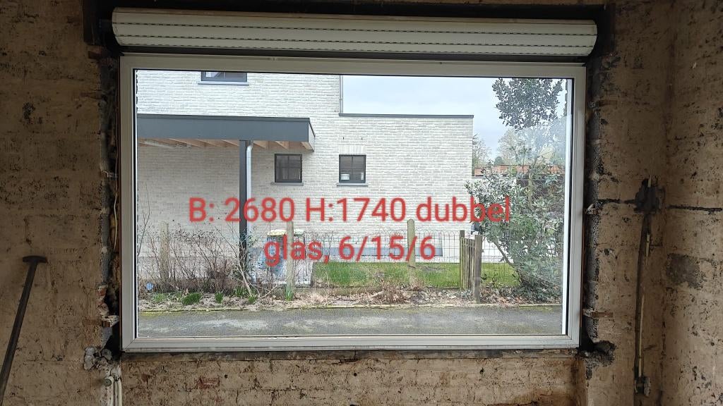 Dubbel glas pvc ramen Kommerling, Ophalen, Gevelraam of Ruit, Gebruikt, 80 tot 120 cm