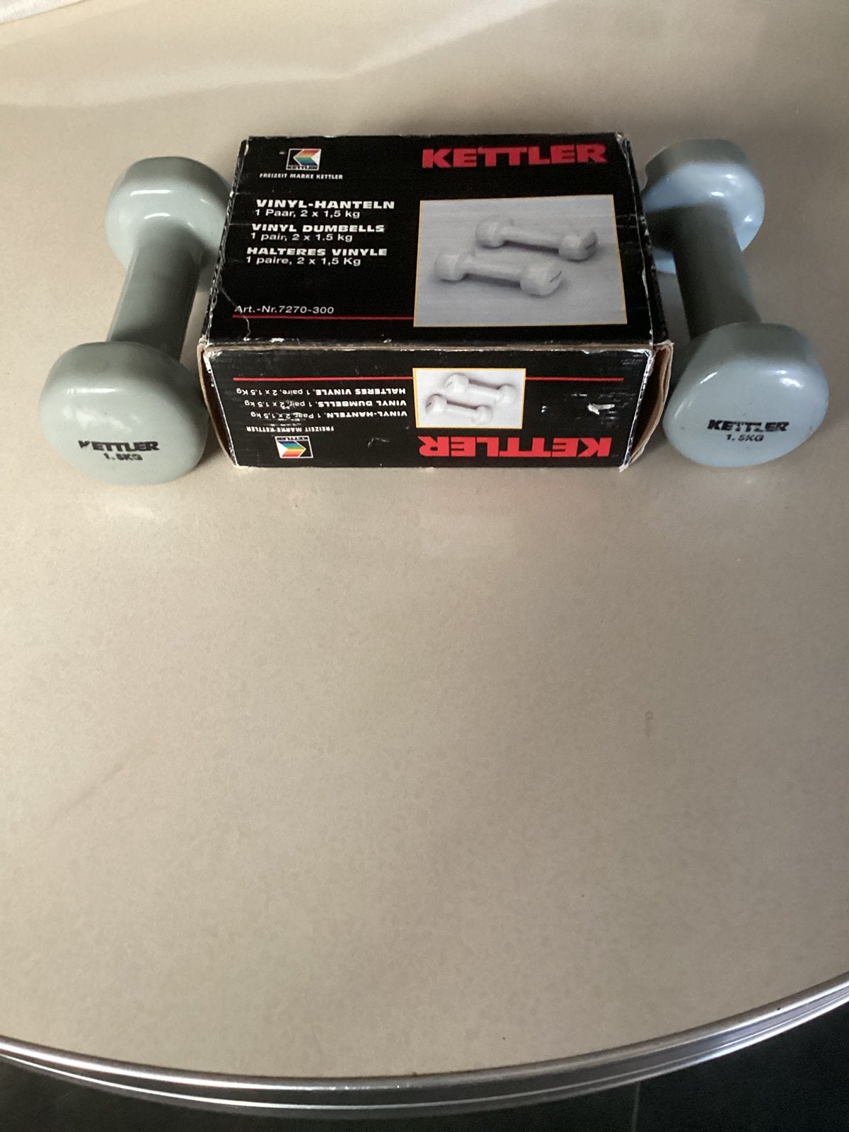 Kettler gewichten 2 van 1.5 kg, Ophalen, Gebruikt