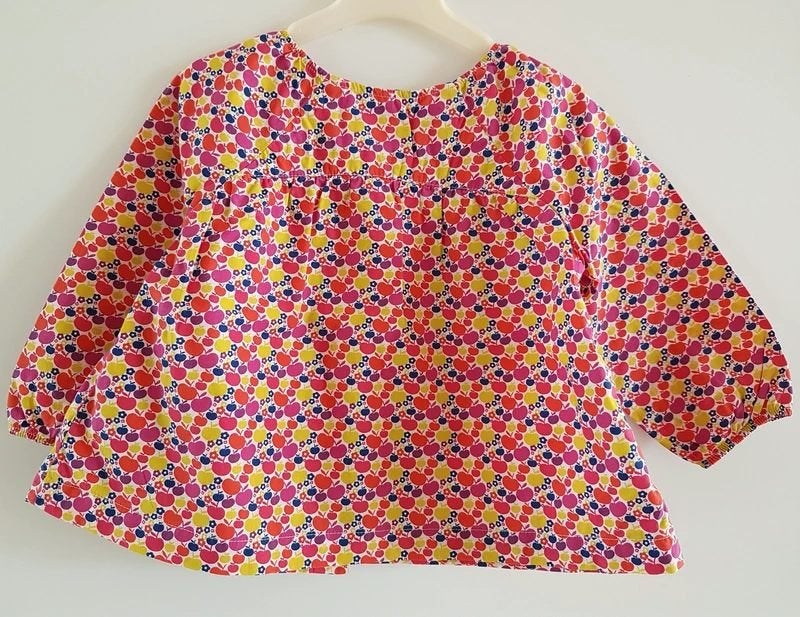 DU PAREIL AU MÊME Blouse avec pommes - T.12 mois/74cm, Gebruikt, Meisje, Ophalen of Verzenden, Du pareil au même