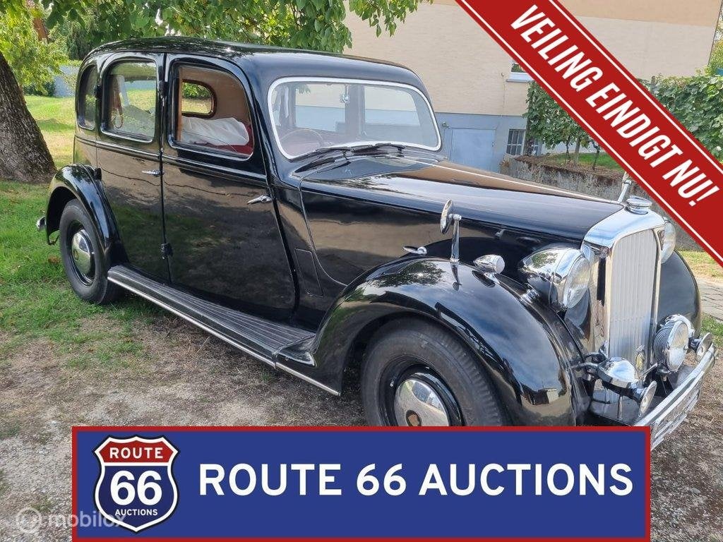 Rover P3 | 1948 | Route 66 Auctions, Auto's, Rover, Zwart, Bedrijf, Handgeschakeld