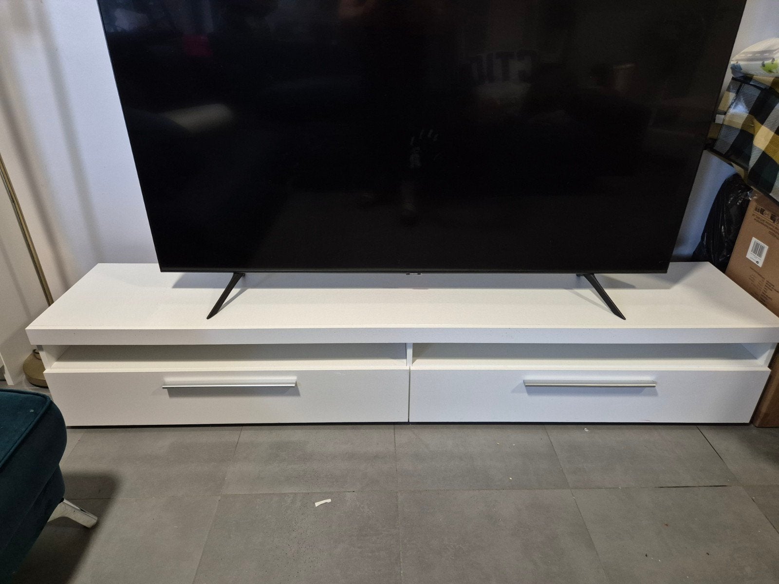 table tv, blanche laquée, Enlèvement