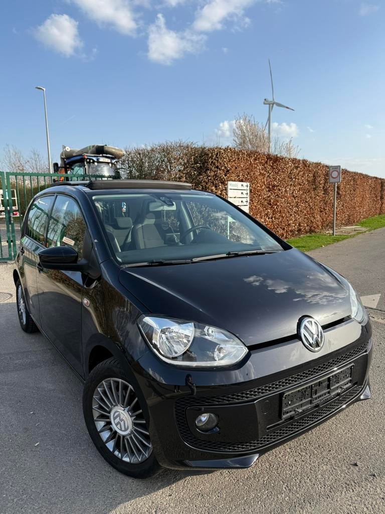 Volkswagen up! Highline *Pano* *Automaat* *Airco*, Auto's, Euro 5, Stof, Zwart, Parkeersensor