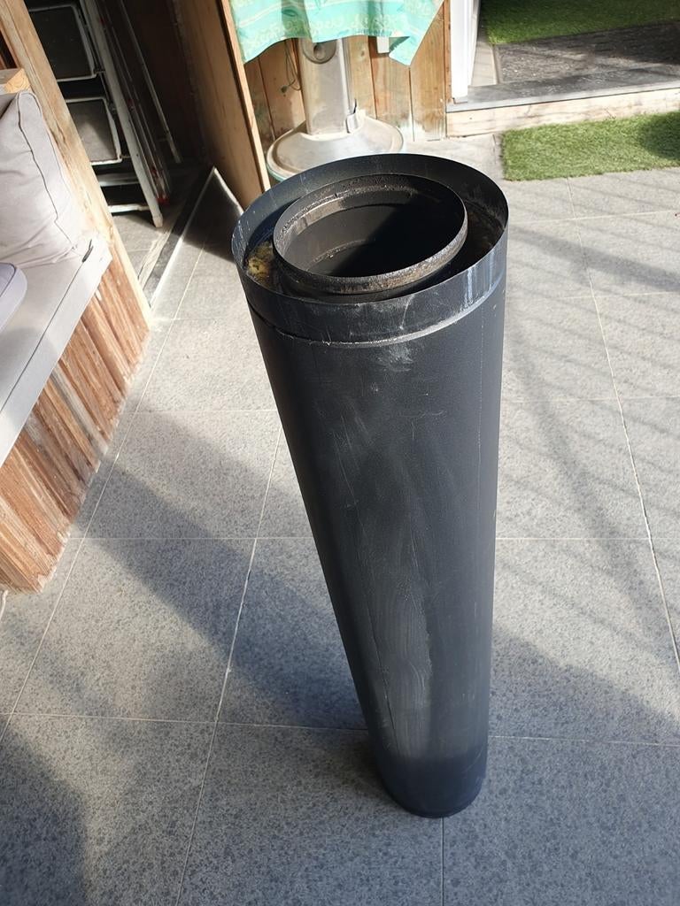 Houtkachel met 2 dubbelwandige buizen, Doe-het-zelf en Bouw, Ophalen