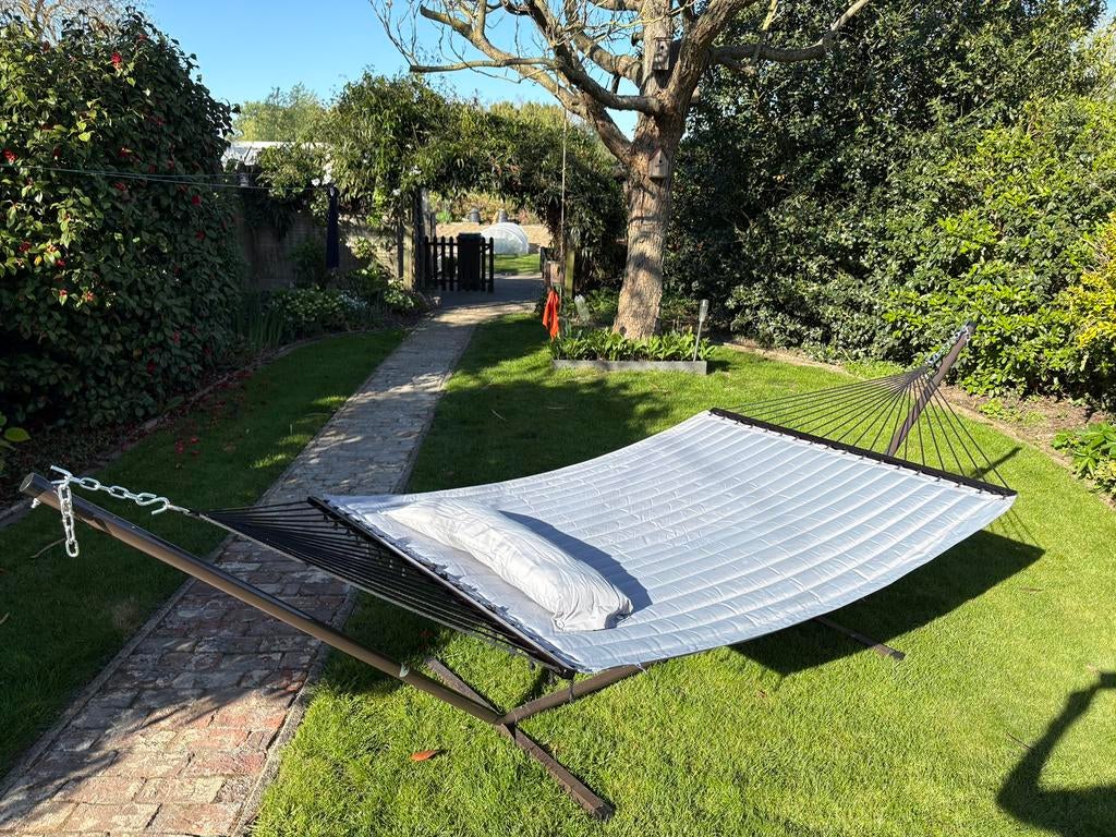 Hangmat, Ophalen, Meerpersoons, Zo goed als nieuw, Met standaard