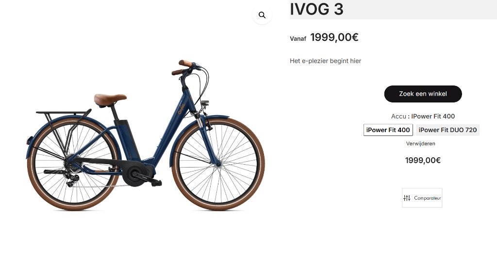 Elektrische fiets O2Feel City Up, Fietsen en Brommers, Elektrische fietsen, Zo goed als nieuw, Minder dan 47 cm, 50 km per accu of meer