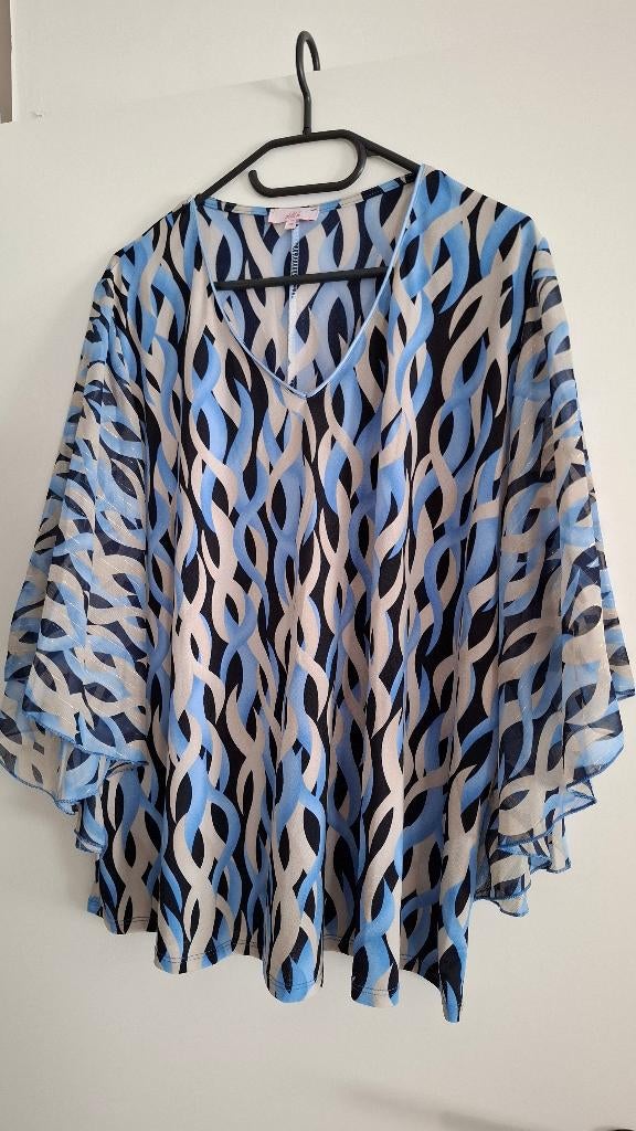 Bloes en broek, Kleding | Dames, Grote Maten, Ophalen, Zo goed als nieuw, Blauw, Shirt of Top