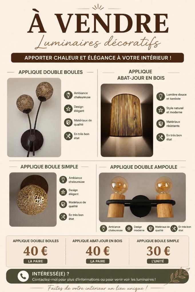 Luminaires décoratifs, Maison & Meubles, Enlèvement ou Envoi, Comme neuf