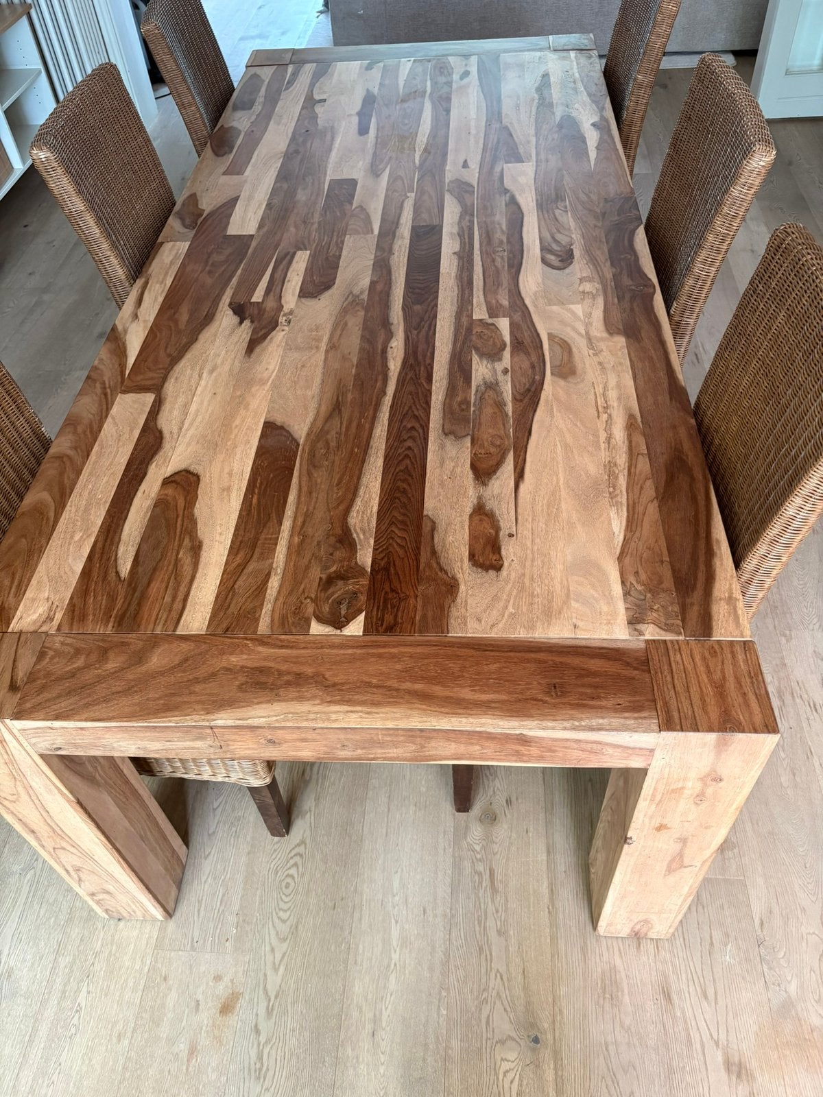 Table salle a manger, Comme neuf, 100 à 150 cm, Enlèvement, Chêne