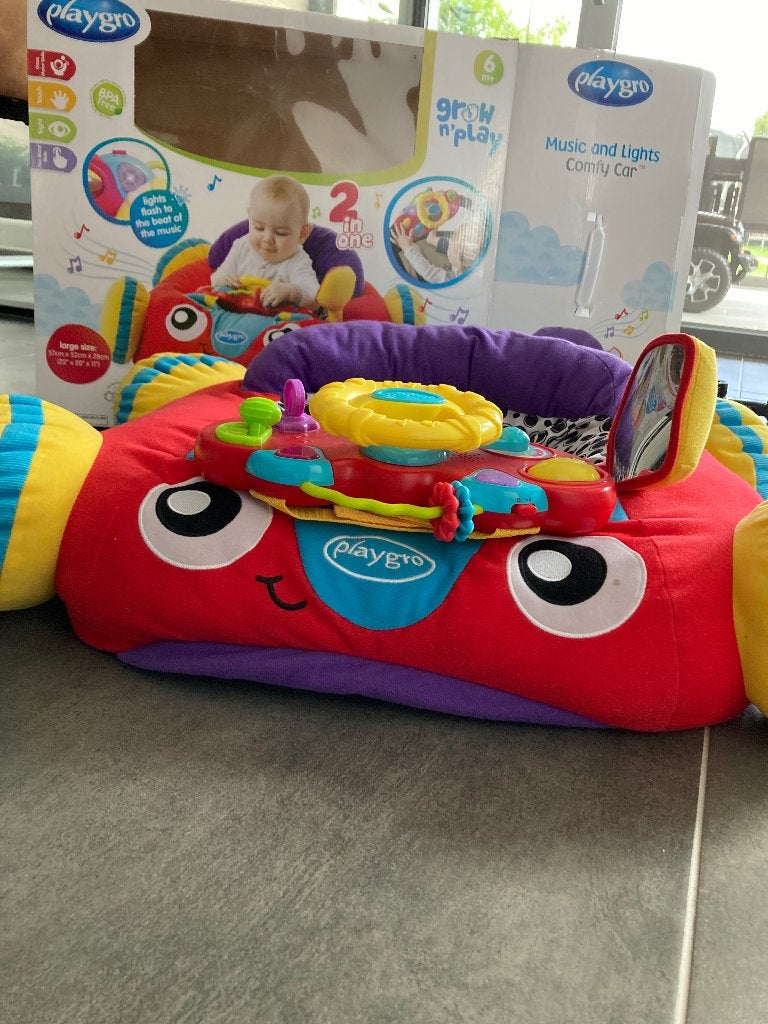 Playgro comfy car, Kinderen en Baby's, Ophalen, Zo goed als nieuw, Overige typen, Met licht