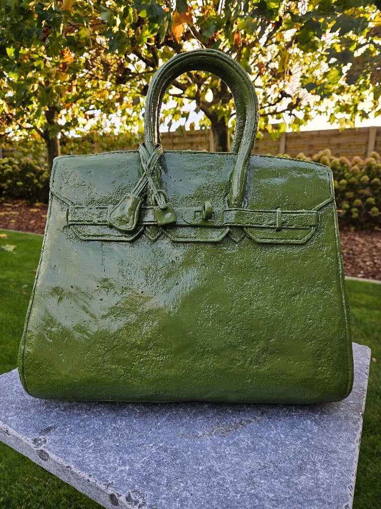 Exclusieve handtas naar Hermés Birkin  topstuk! SPOTPRIJS!!!, Antiek en Kunst, Ophalen of Verzenden, Groen, Overige materialen