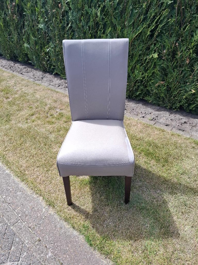 Lederen eetkamerstoelen, Huis en Inrichting, Stoelen, Ophalen, Gebruikt, Bruin, Leer