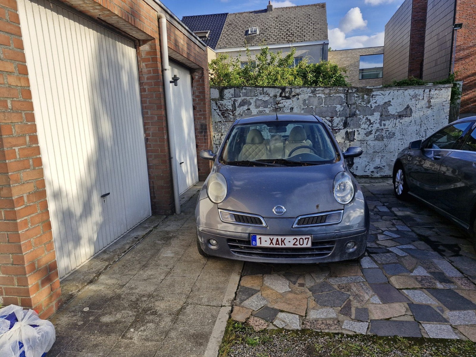 Nissan Micra 1.2 essence — 2008 — 5 portes - airco, Autos, Nissan, Argent ou Gris, Achat, Beige, Boîte manuelle