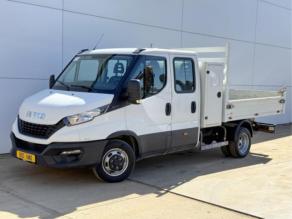 Iveco Daily 35C14 2.3 Kipper Dubbele Cabine Dubbellucht 3,5t, Auto's, 4 deurs, Gebruikt, Zwart, Iveco