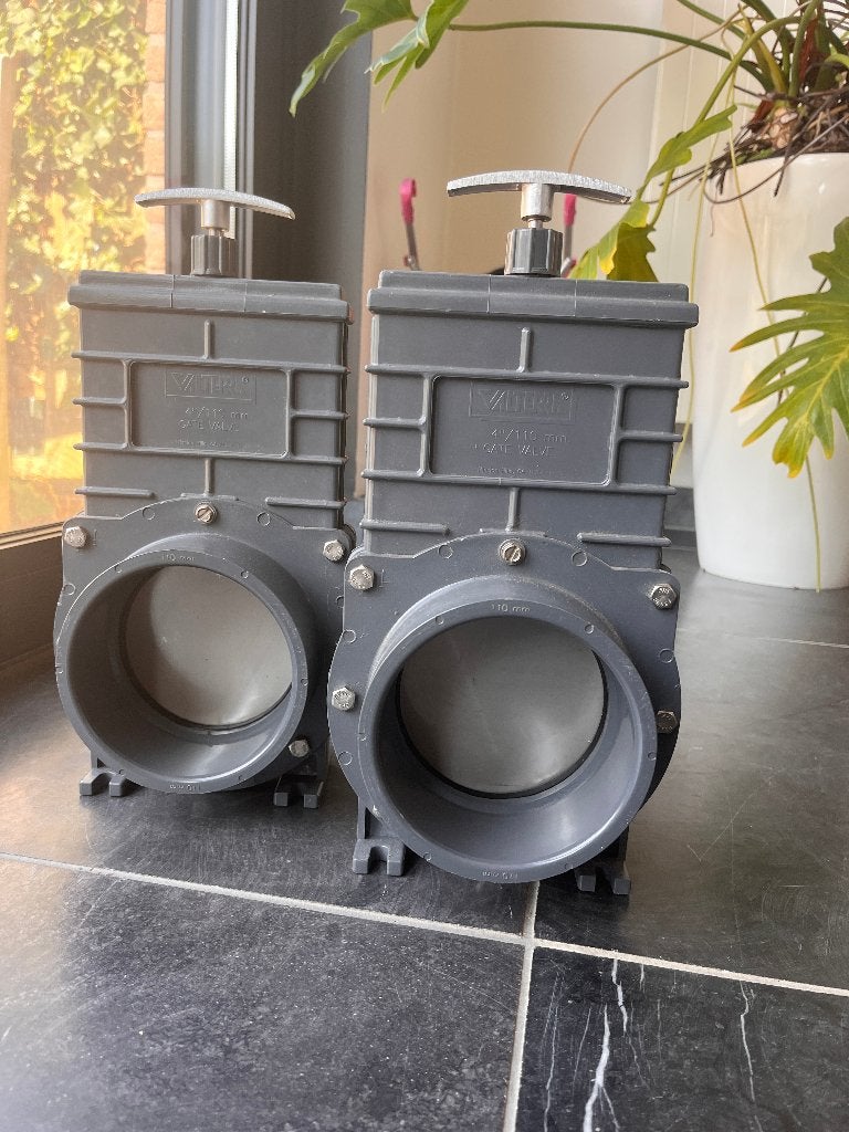 Valterra Schuifkraan 110mm Inox (2x), Jardin & Terrasse, Enlèvement, Neuf, Autres types