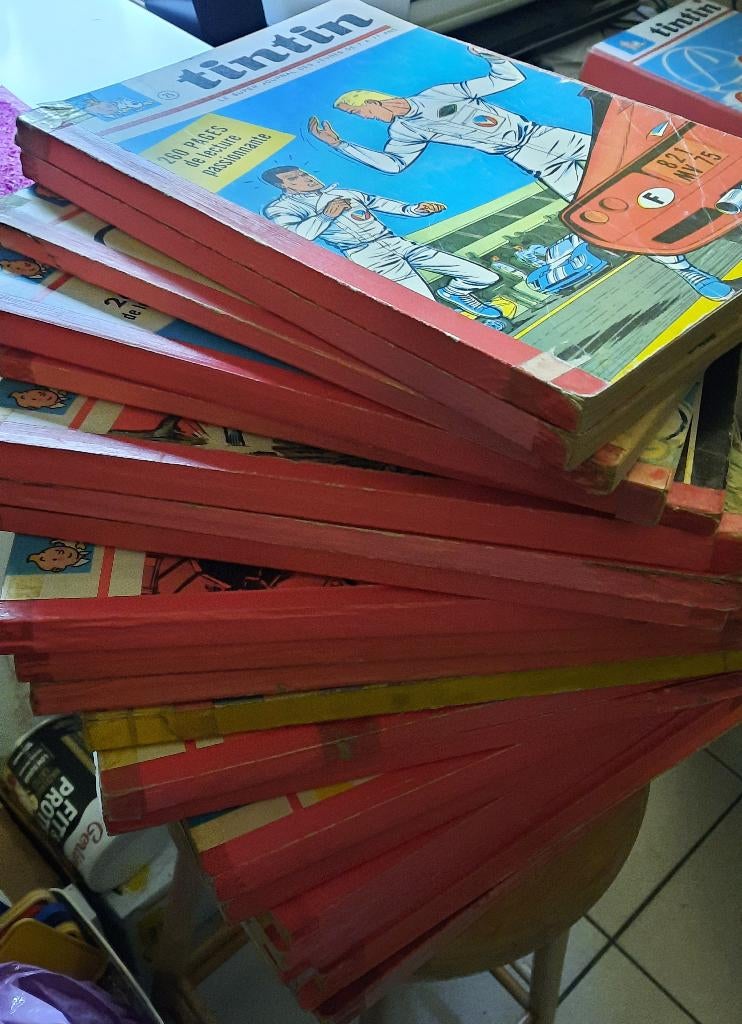 Lot de Tintin/super journal années 60', Livres, Plusieurs BD, Enlèvement ou Envoi, Utilisé, Divers auteurs