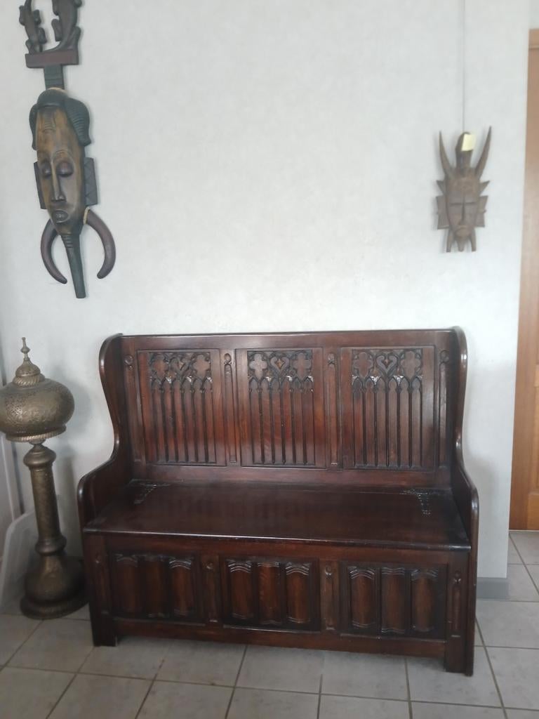 Gotische bank, Antiek en Kunst, Ophalen