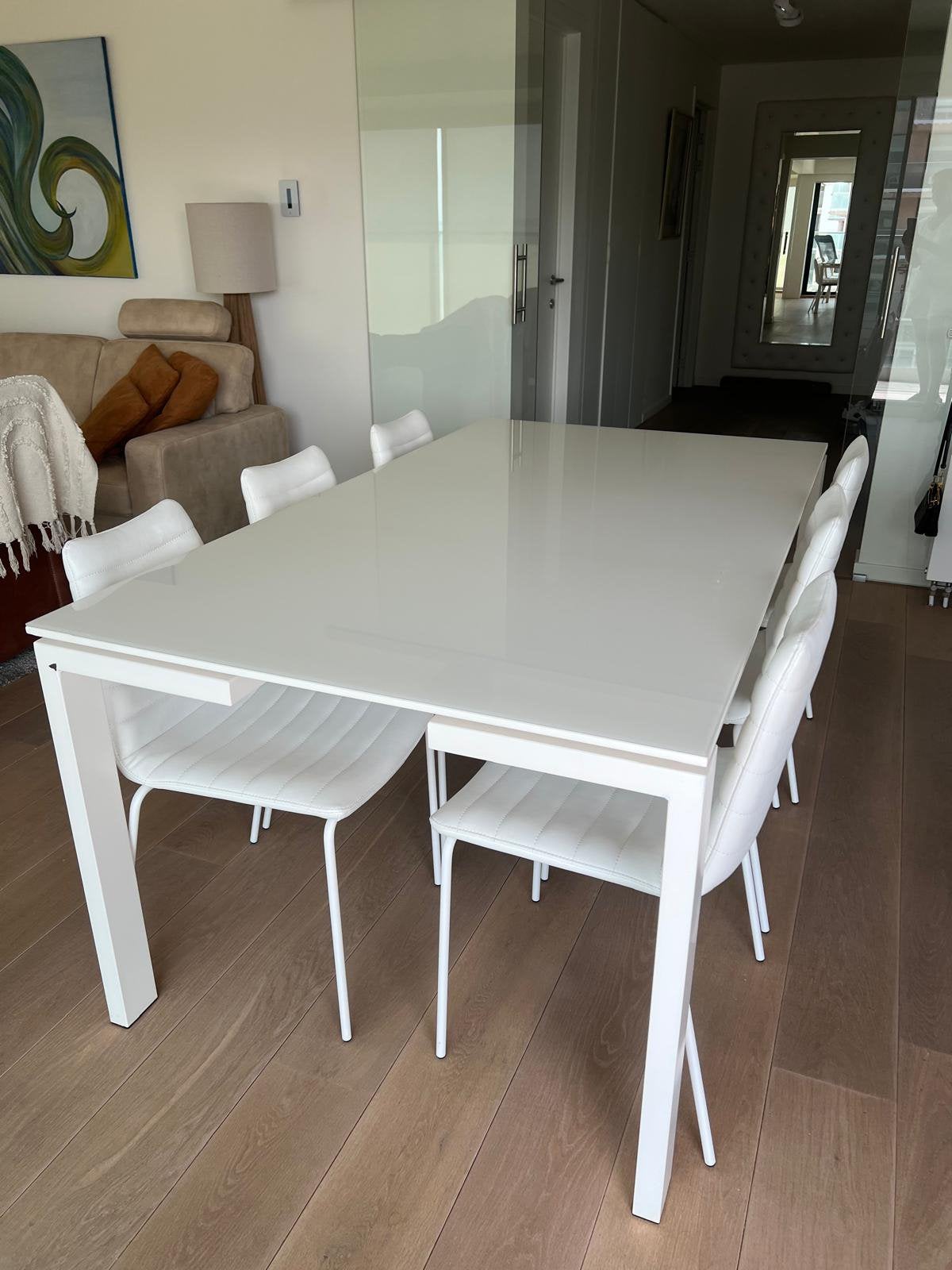 Tafel + 6 stoelen, Ophalen, Vijf personen of meer, Modern, Rechthoekig