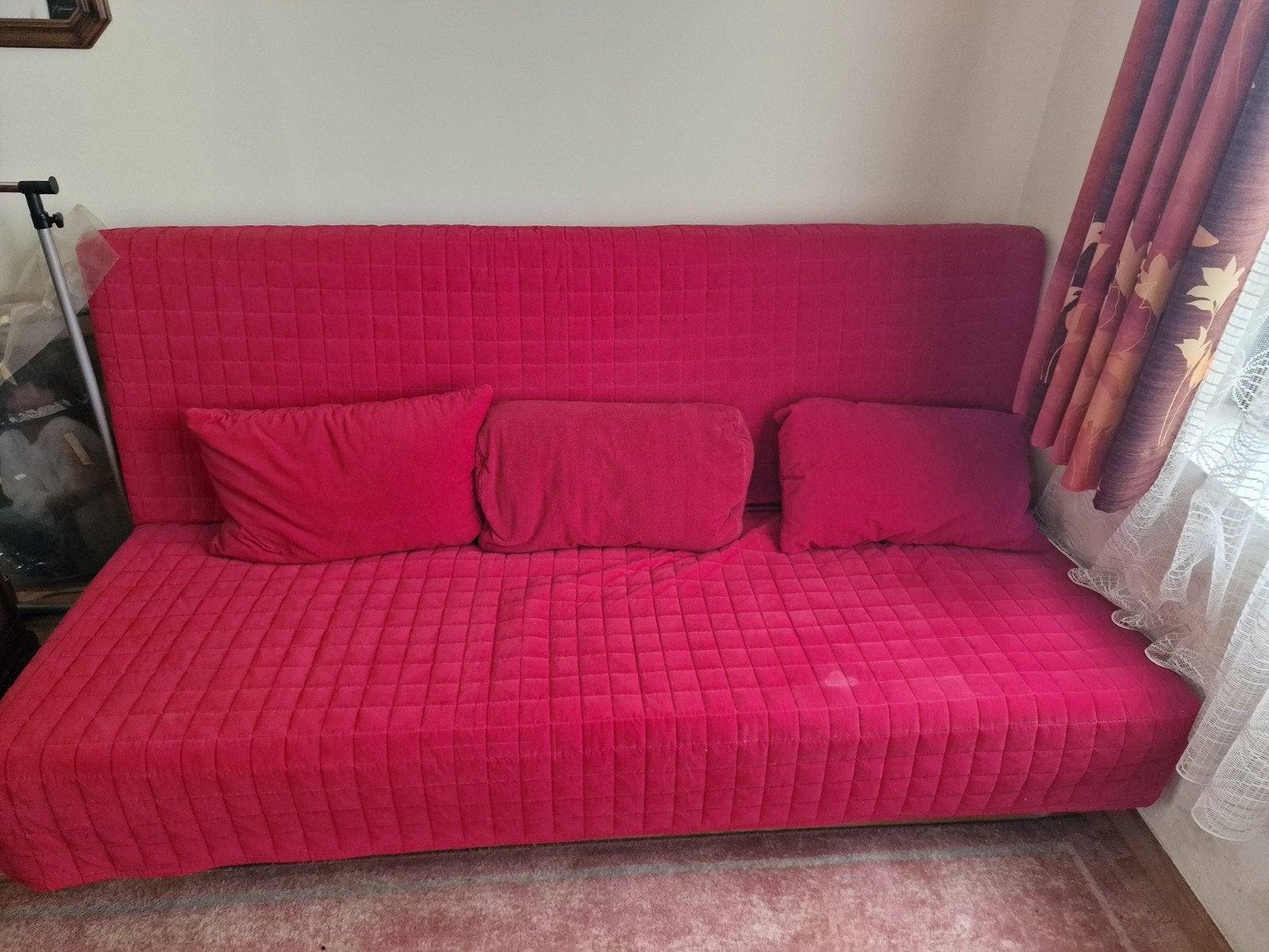 Canapé lit, Maison & Meubles, Chambre à coucher | Canapés-lits, Rouge, Utilisé, 200 cm, Enlèvement