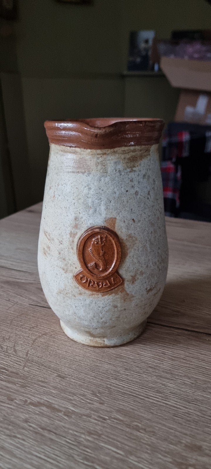 Kruik in aardewerk van Orval, Verzamelen, Ophalen, Zo goed als nieuw, Overige merken