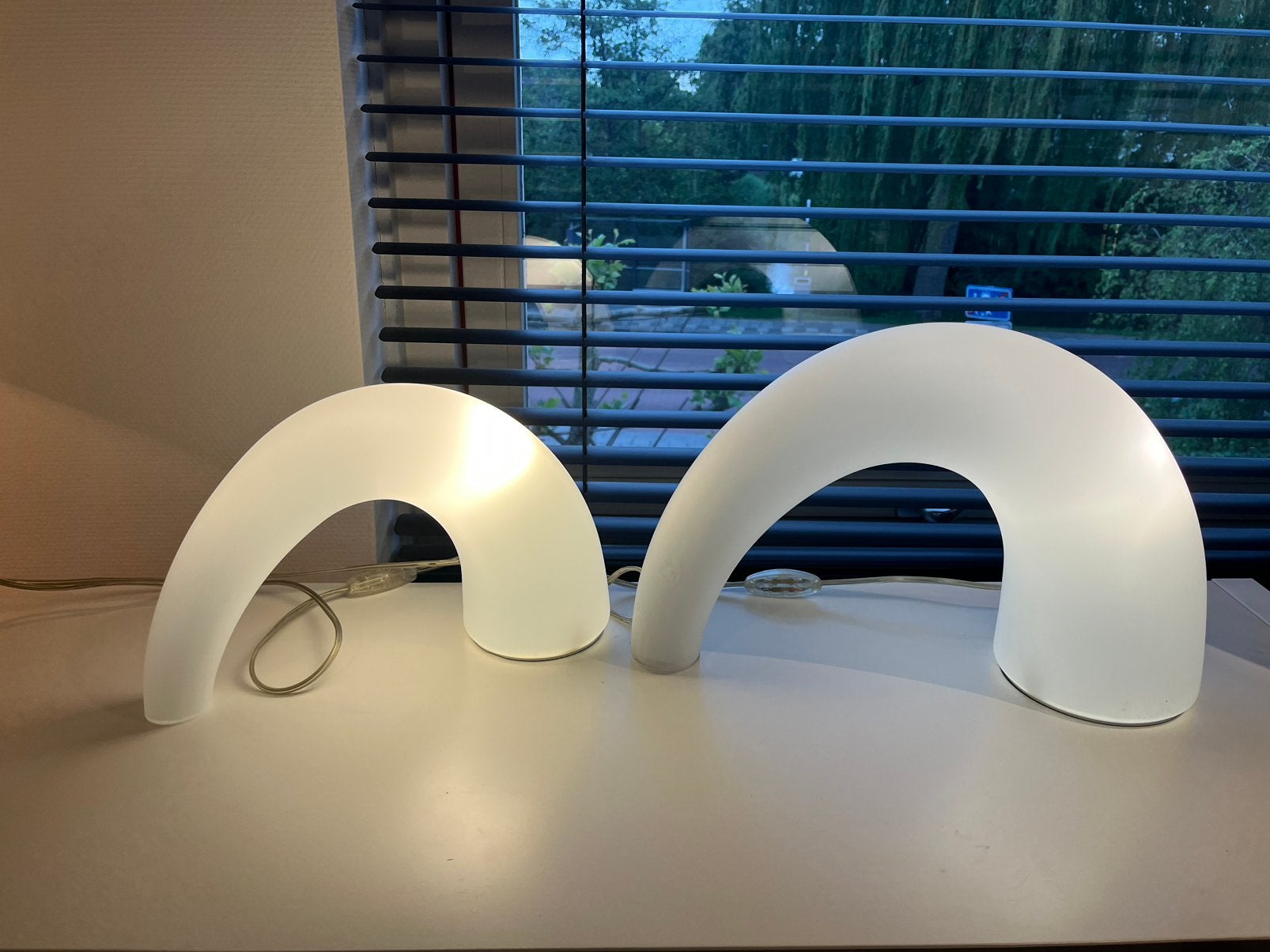 Set Fontsna Arte Thor design tafellampen, Ophalen, Gebruikt, Met schakelaar, E14 (klein)