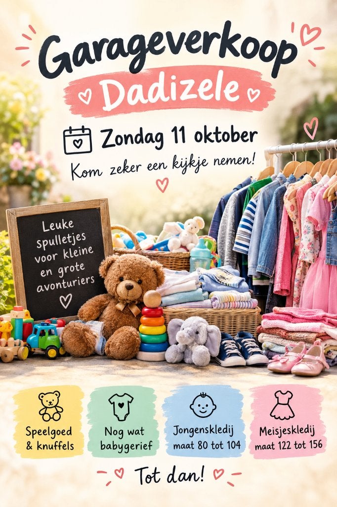 Garageverkoop dadizele 11 oktober 2026, Ophalen, Gebruikt