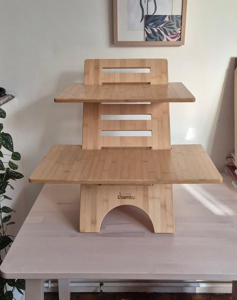 Ubambu standing desk - opzet bureau, Enlèvement, Réglable en hauteur, Comme neuf