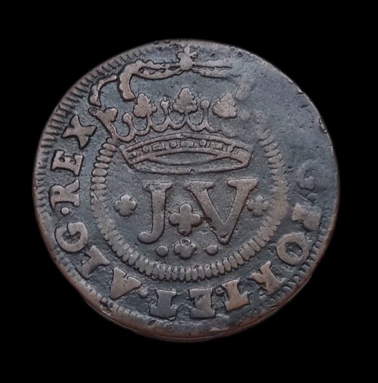 Portugal - 10 Reis 1721 (João V), Ophalen of Verzenden, Overige landen, Losse munt