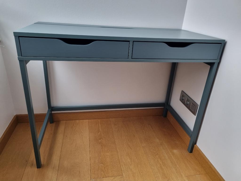 Bureau Alex Ikea bleu gris 100 x 48 cm, 48 cm, Bleu, Comme neuf, Enlèvement