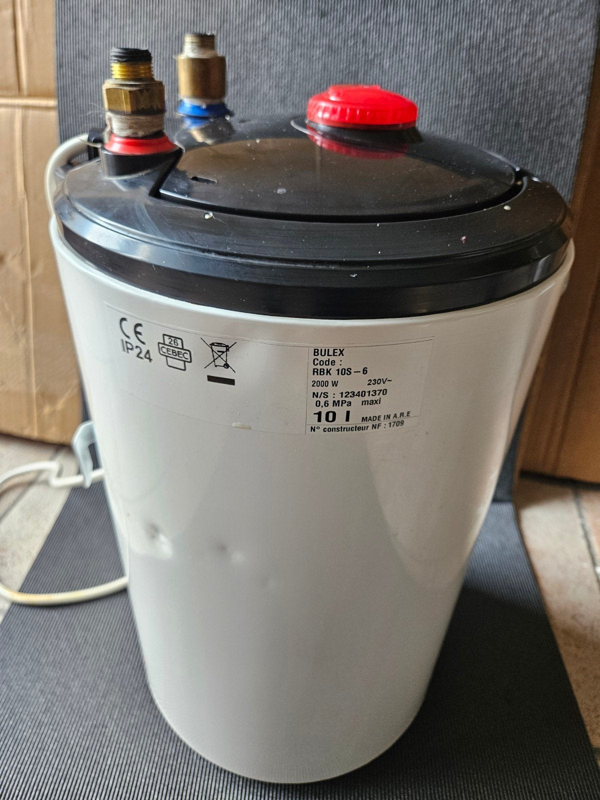 Chauffe eau 10l, Enlèvement