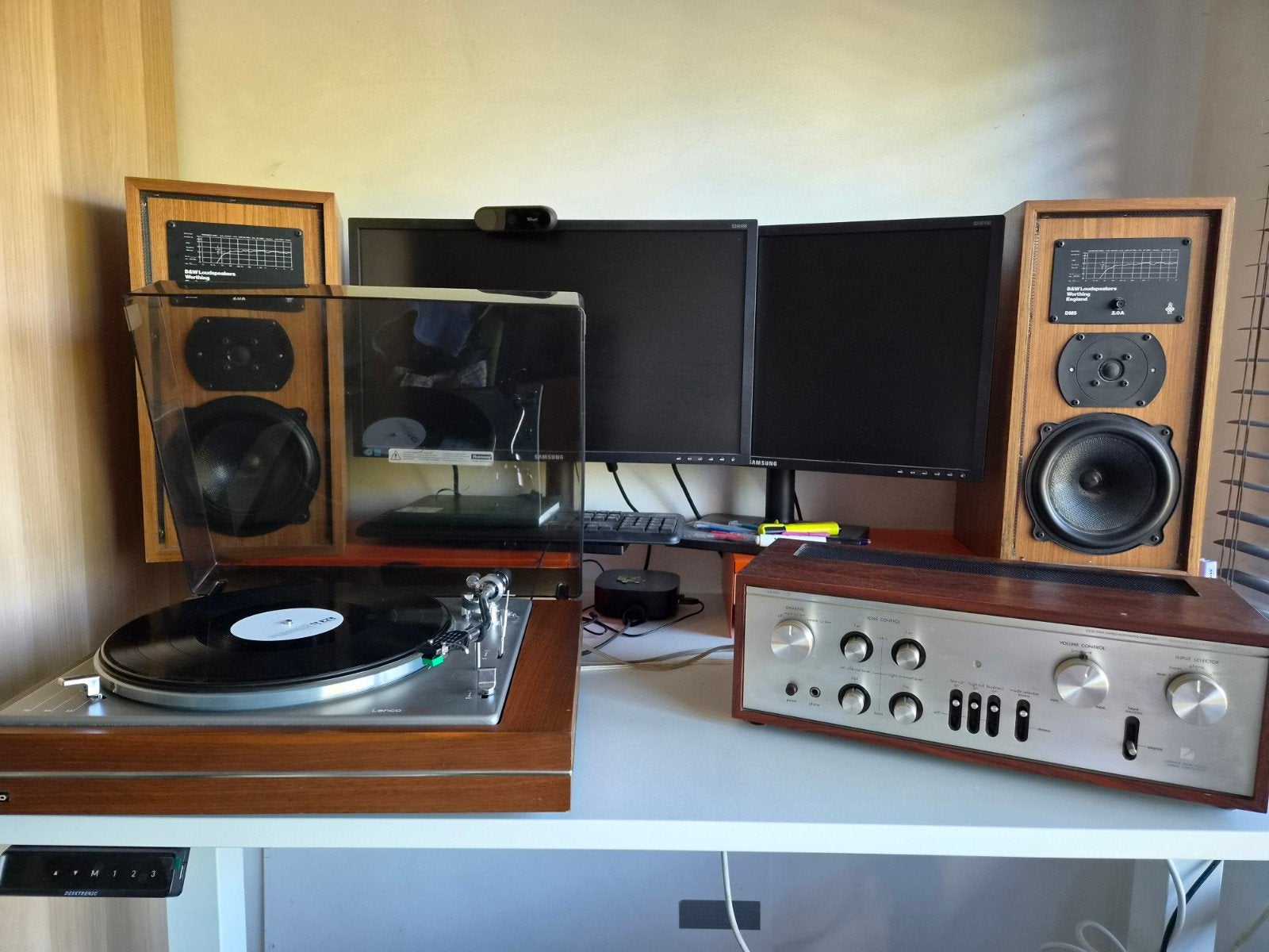 Versterker Lexman L-30 & B&W DM5 luidsprekers, Audio, Tv en Foto, Ophalen