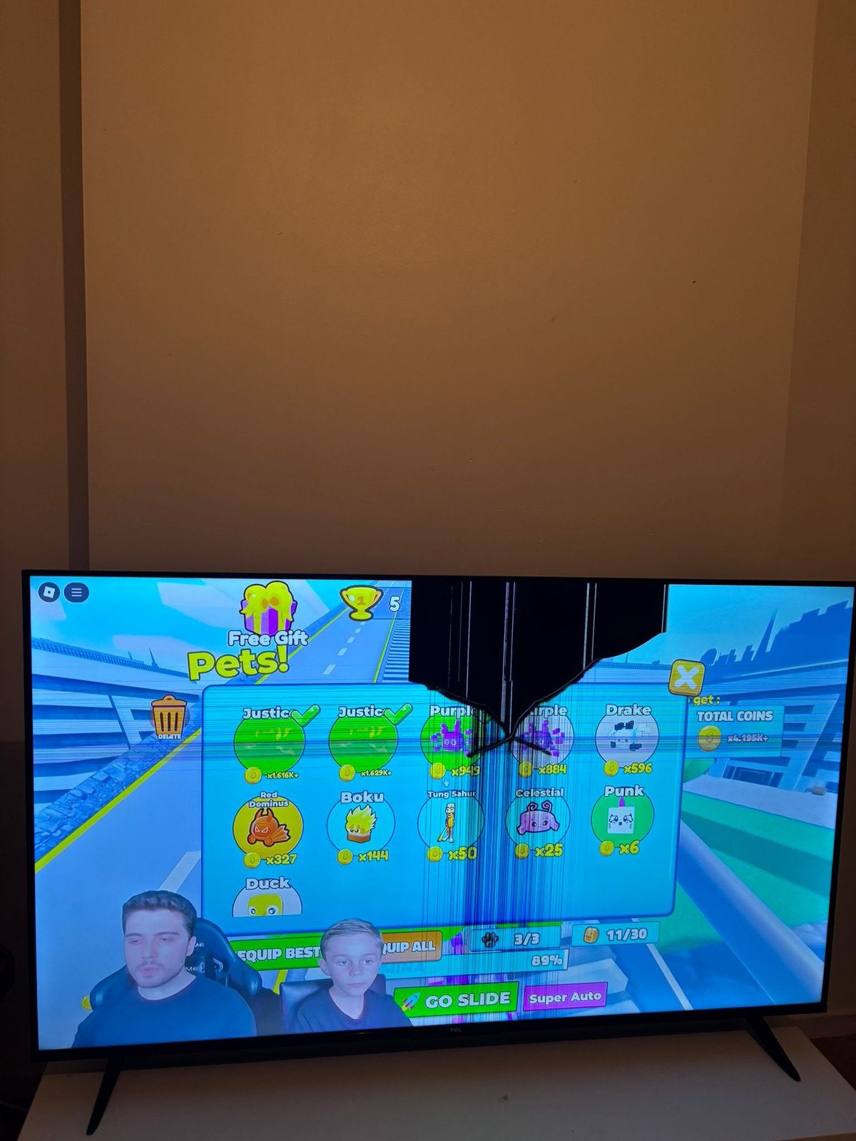 Tv 55 pouces, TV, Hi-fi & Vidéo, Enlèvement, Ne fonctionne pas