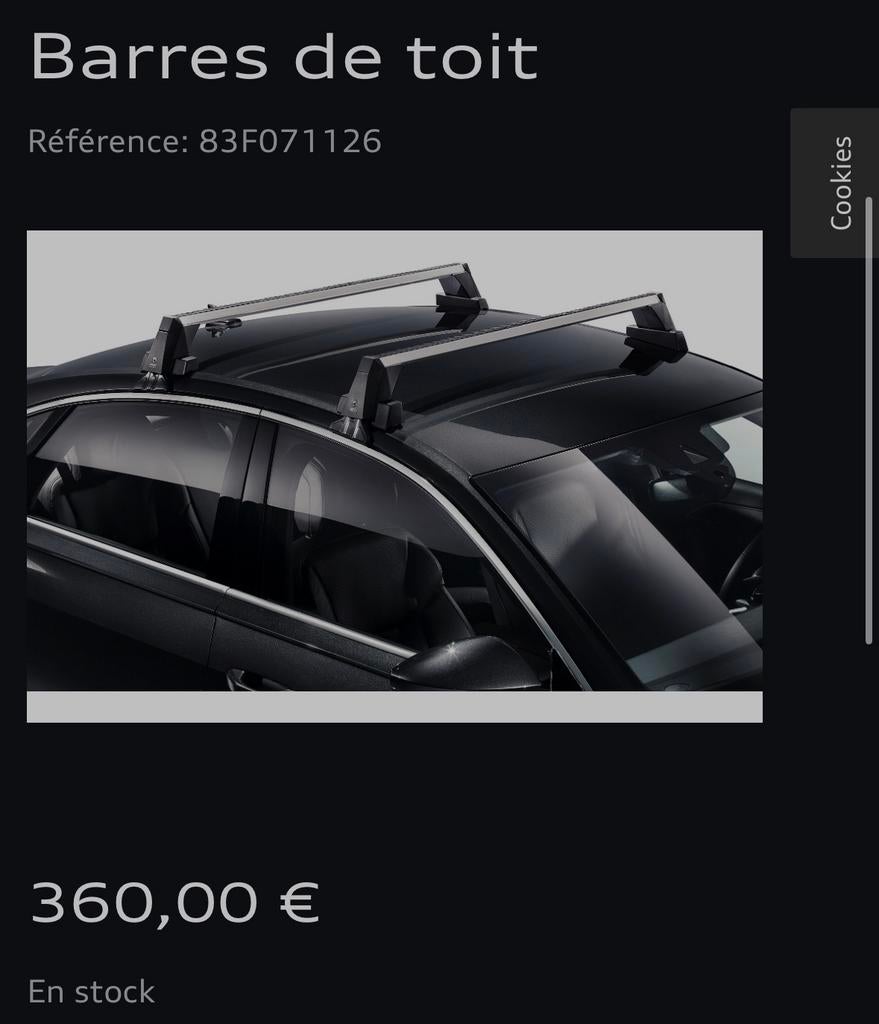 Audi Q3 sportback dakdrager, Ophalen, Nieuw