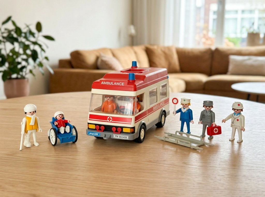 Vintage Playmobil Ambulance met figuren, Ophalen, Zo goed als nieuw, Complete set