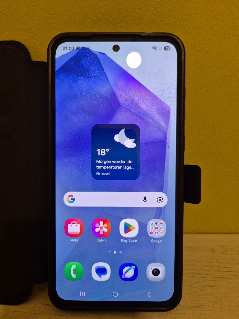 Samsung Galaxy A55 5G met flipcase - 128GB, Télécoms, 10 mégapixels ou plus, Enlèvement ou Envoi, Comme neuf, Sans abonnement