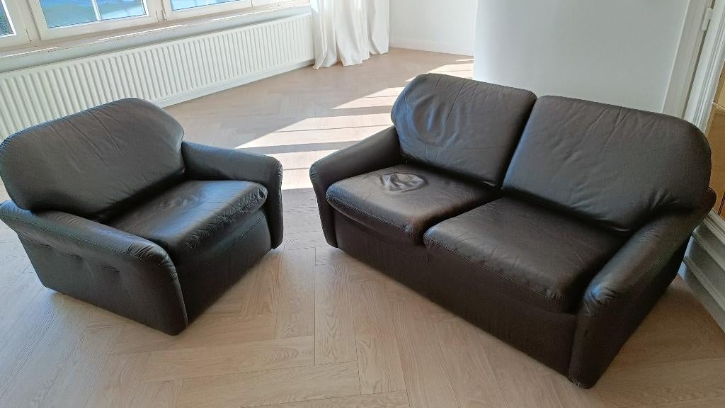 Lederen zetels, Huis en Inrichting, Zetels | Zetels, Ophalen, Gebruikt