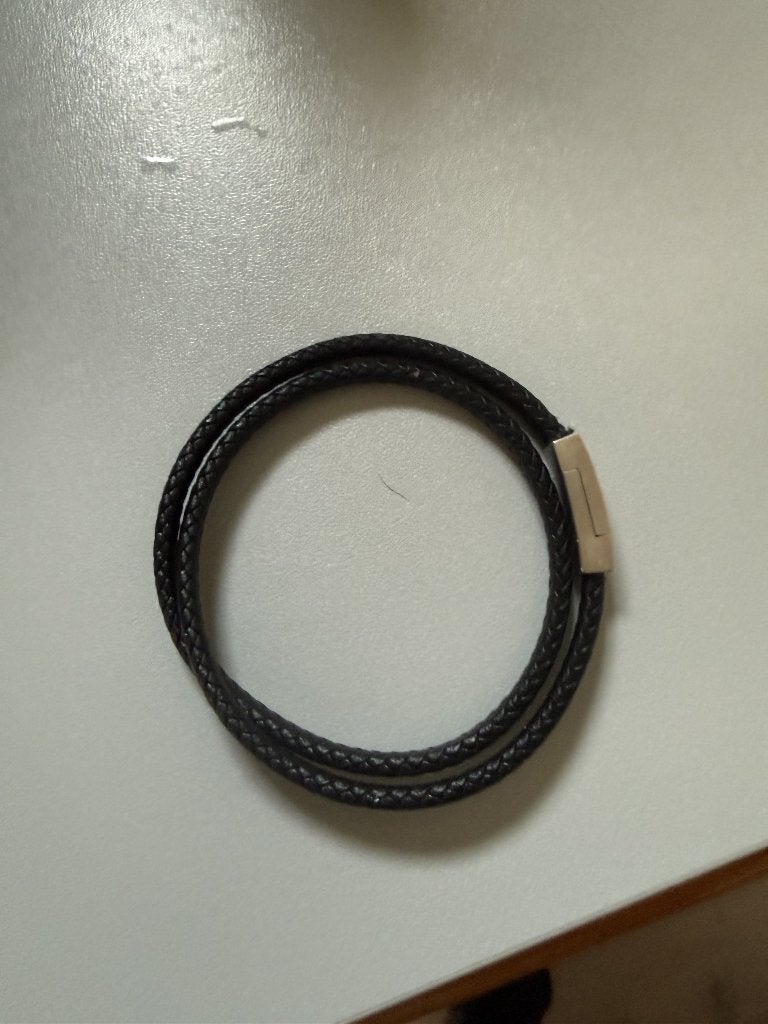 bracelet ionlioop, Ophalen of Verzenden, Nieuw, Zwart, Leer