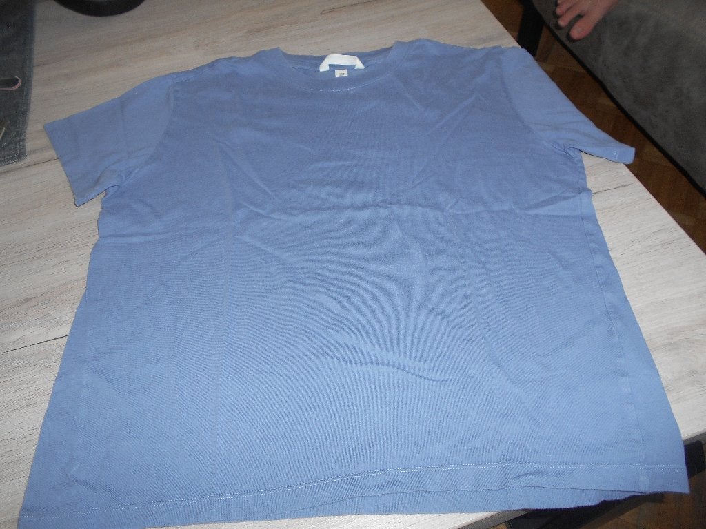 blauw effen t shirt maat m merk h&m, Kleding | Dames, T-shirts, Maat 38/40 (M), H&M, Blauw, Ophalen of Verzenden