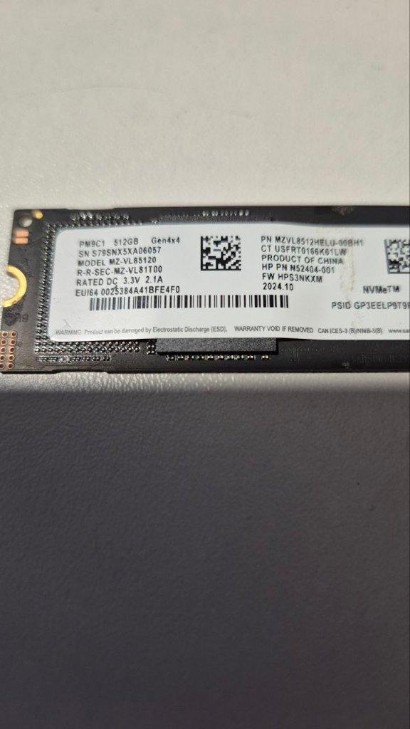 Samsung 512GB NVME SSD MZ-VL85120, Neuf, Enlèvement ou Envoi, 512GB, SSD