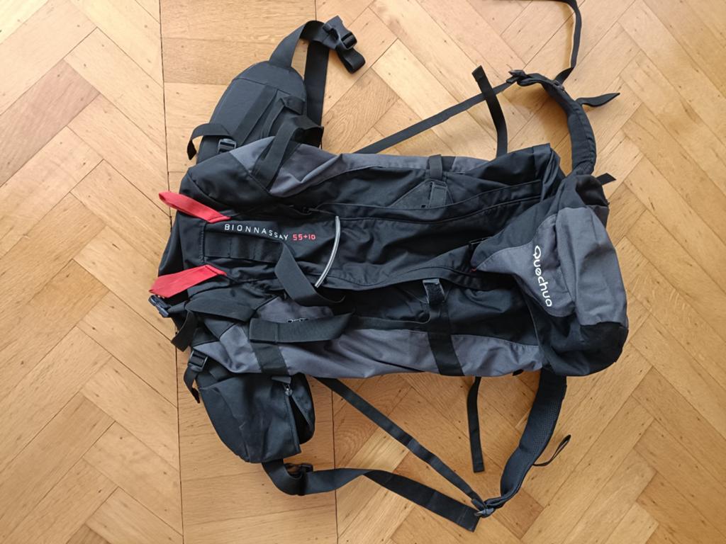 Sac à dos de randonnée Quechua Bionnassay 55+10, Enlèvement