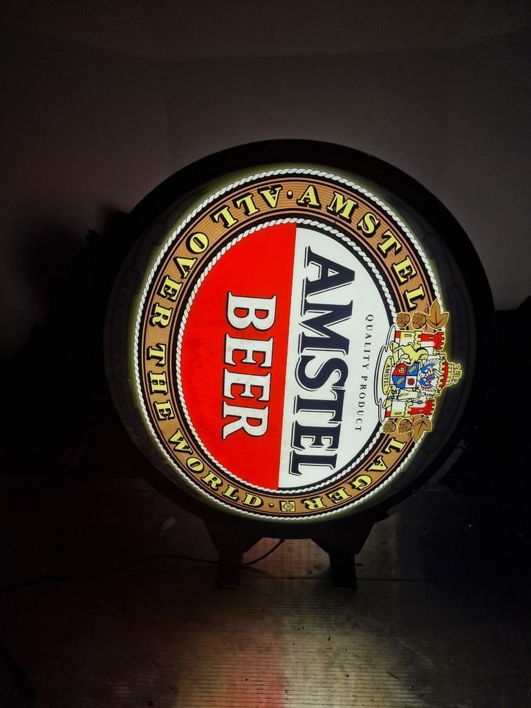 Boîte à lumière Amstel avec texte anglais 94 cm, Enlèvement, Comme neuf, Table lumineuse ou lampe (néon)