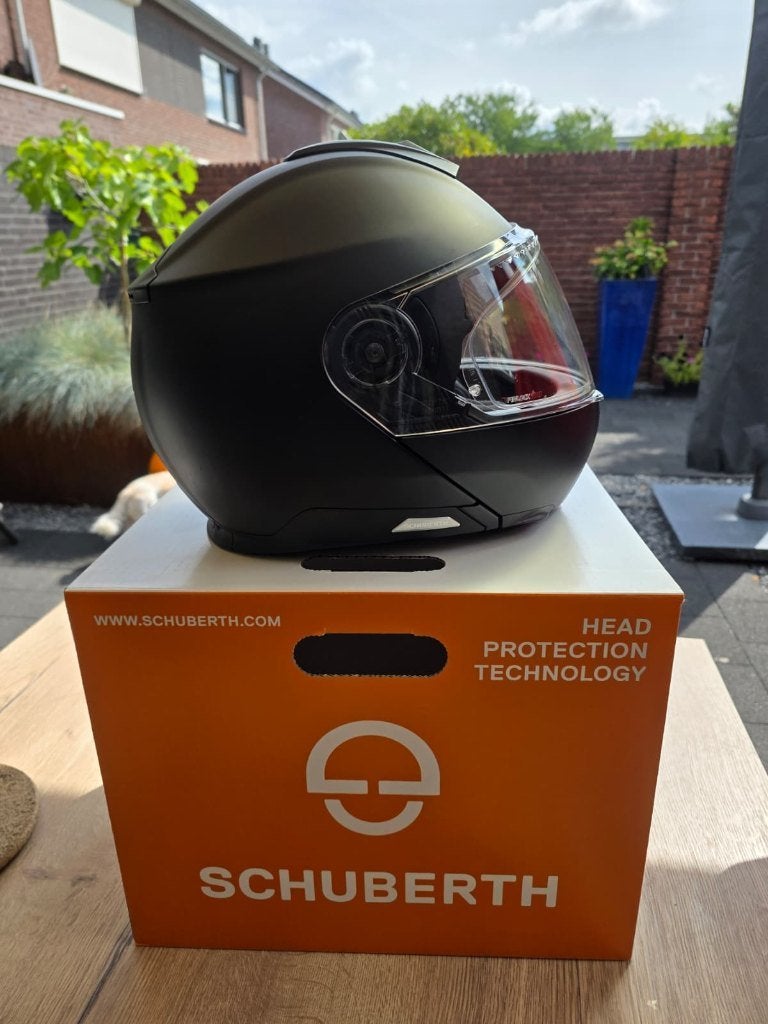 Schuberth C5 systeemhelm topstaat. Zeer stil. Maat S = 55/56, Motoren, Kleding | Motorhelmen, Overige merken, Systeemhelm, Ophalen of Verzenden