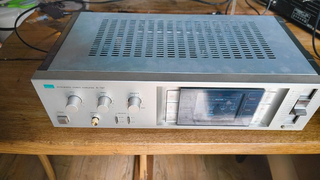Sansui A-707 geïntegreerde versterker vintage - Compu Selec, TV, Hi-fi & Vidéo, Amplificateurs & Ampli-syntoniseurs, Utilisé, Stéréo