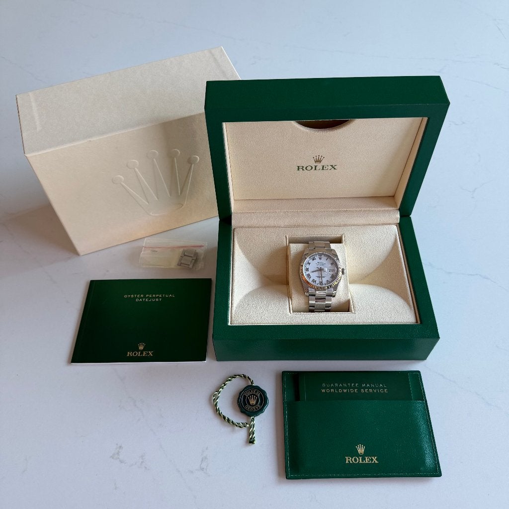 Rolex Datejust 36mm Ref. 116234 Full Set, Handtassen en Accessoires, Ophalen, Staal, Polshorloge, Zo goed als nieuw